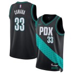 Portland Trail Blazers Trikot Toumani Camara Nike 2025-26 City Edition Schwarz Swingman - Herren
